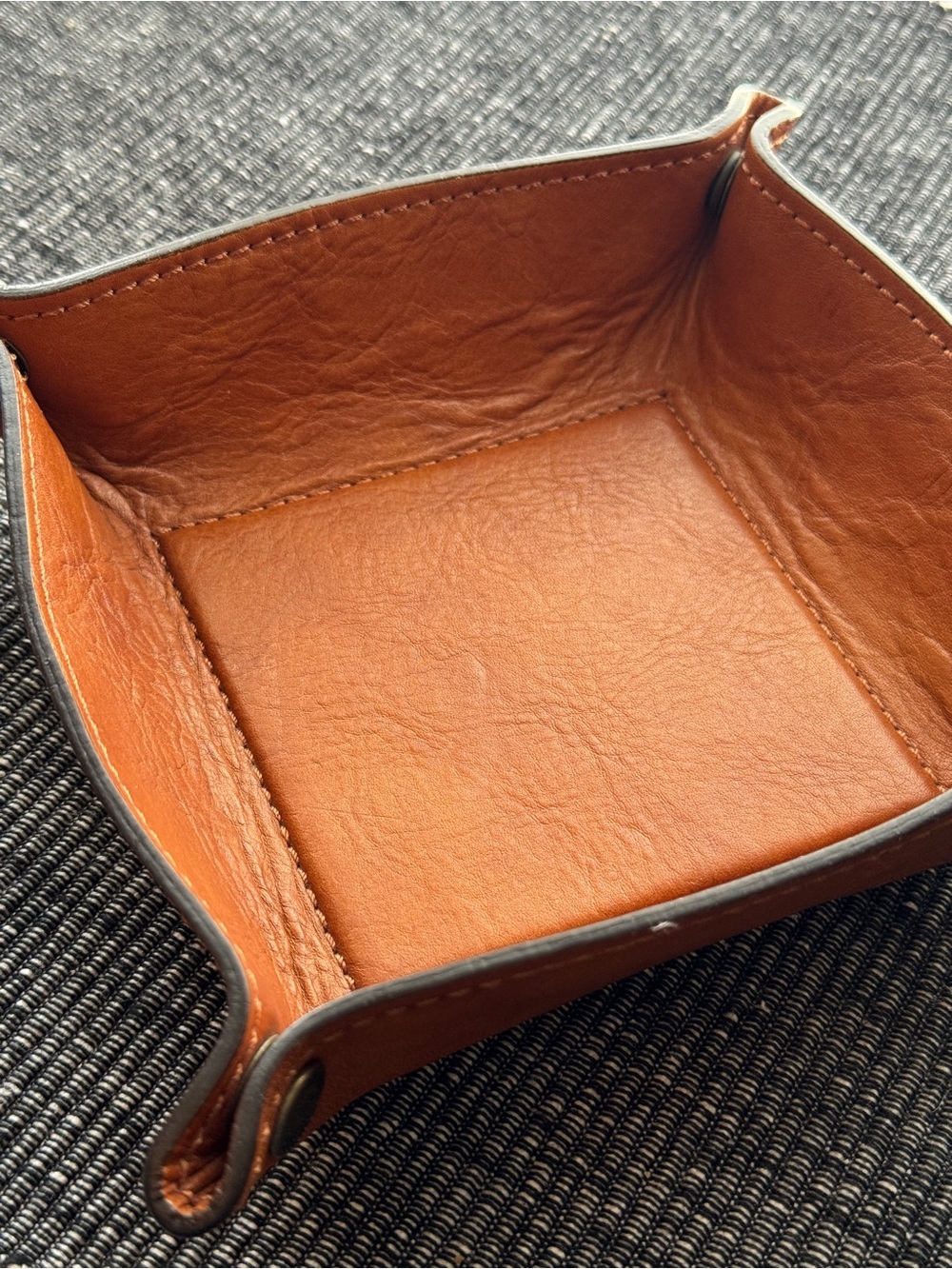 Old Angler Firenze Italian Leather Valet Catchall Tray
